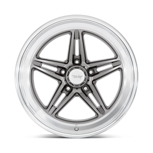 18x7 American Racing VN514 Groove Anthracite W/ Diamond Cut Wheel 5x4.5 (0mm)