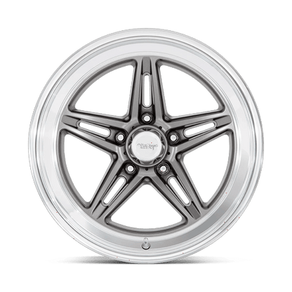 18x7 American Racing VN514 Groove Anthracite W/ Diamond Cut Wheel 5x4.5 (0mm)