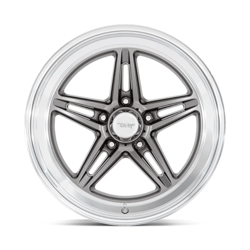 18x7 American Racing VN514 Groove Anthracite W/ Diamond Cut Wheel 5x4.75 (0mm)
