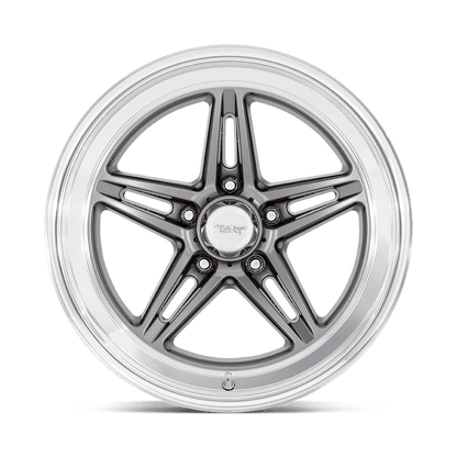 18x10 American Racing VN514 Groove Anthracite Diamond Cut Lip Wheel 5x4.75 (0mm)