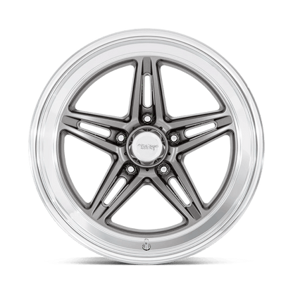18x8 American Racing VN514 Groove Anthracite Diamond Cut Lip Wheel 5x4.5 (0mm)