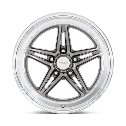 18x10 American Racing VN514 Groove Anthracite W/ Diamond Cut Lip Wheel 5x5 (0mm)