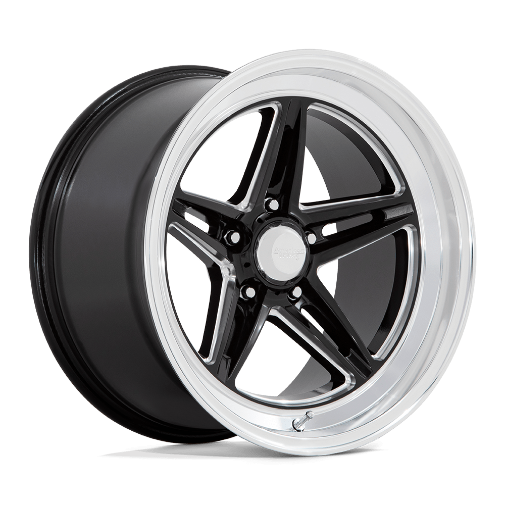 18x10 American Racing VN514 Groove Gloss Black Milled Wheel 5x5 (0mm)