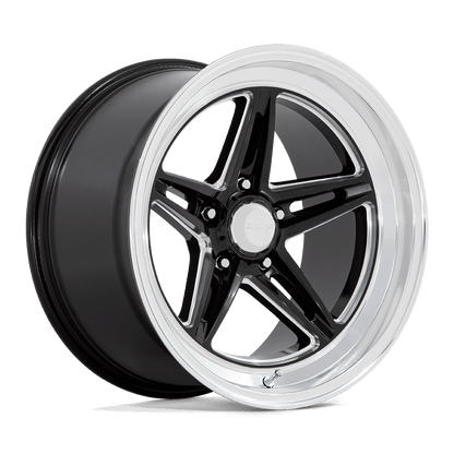 18x8 American Racing VN514 Groove Gloss Black Milled Wheel 5x4.5 (0mm)