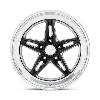18x8 American Racing VN514 Groove Gloss Black Milled Wheel 5x5 (0mm)