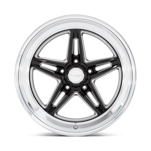 18x7 American Racing VN514 Groove Black Milled W/ Diamond Cut Wheel 5x4.75 (0mm)