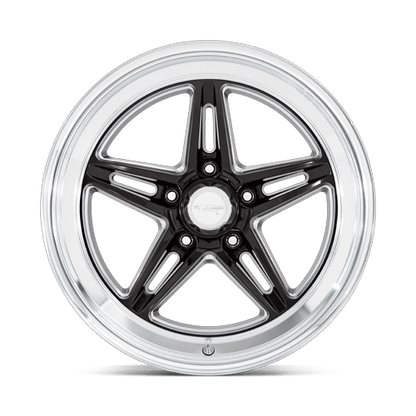 18x7 American Racing VN514 Groove Black Milled W/ Diamond Cut Wheel 5x4.5 (0mm)