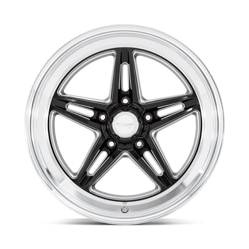 18x7 American Racing VN514 Groove Black Milled W/ Diamond Cut Wheel 5x4.75 (0mm)
