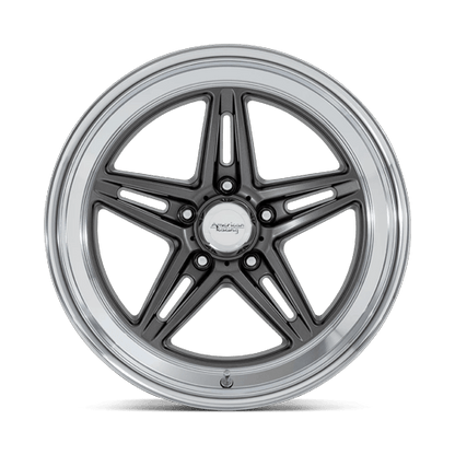20x10 American Racing VN514 Groove Anthracite W/ Diamond Cut Lip Wheel 5x5 (6mm)