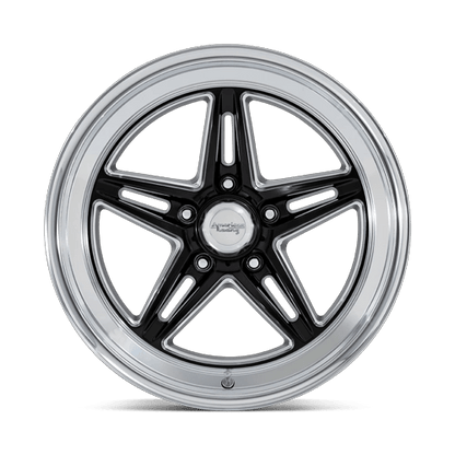 20x8.5 American Racing VN514 Groove Black Milled Wheel 5x4.75 (6mm)