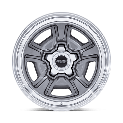 18x8 American Racing VN517 Marauder Anthracite Diamond Cut Lip Wheel 5x5 (0mm)