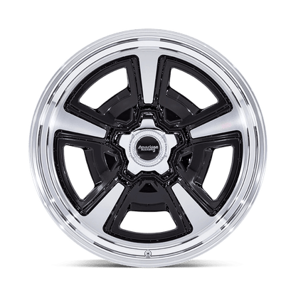 18x8 American Racing VN517 Marauder Gloss Black Machined Wheel 5x5 (0mm)