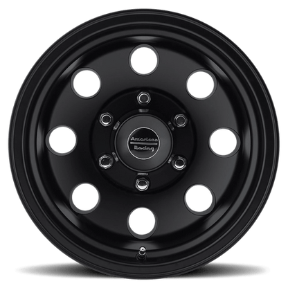 16x8 American Racing AR172 Baja Satin Black Wheel 8x6.5 (-6mm)