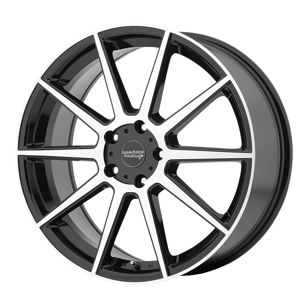 18x8 American Racing AR908 Gloss Black Machined Face Wheel 5x4.5 (40mm)