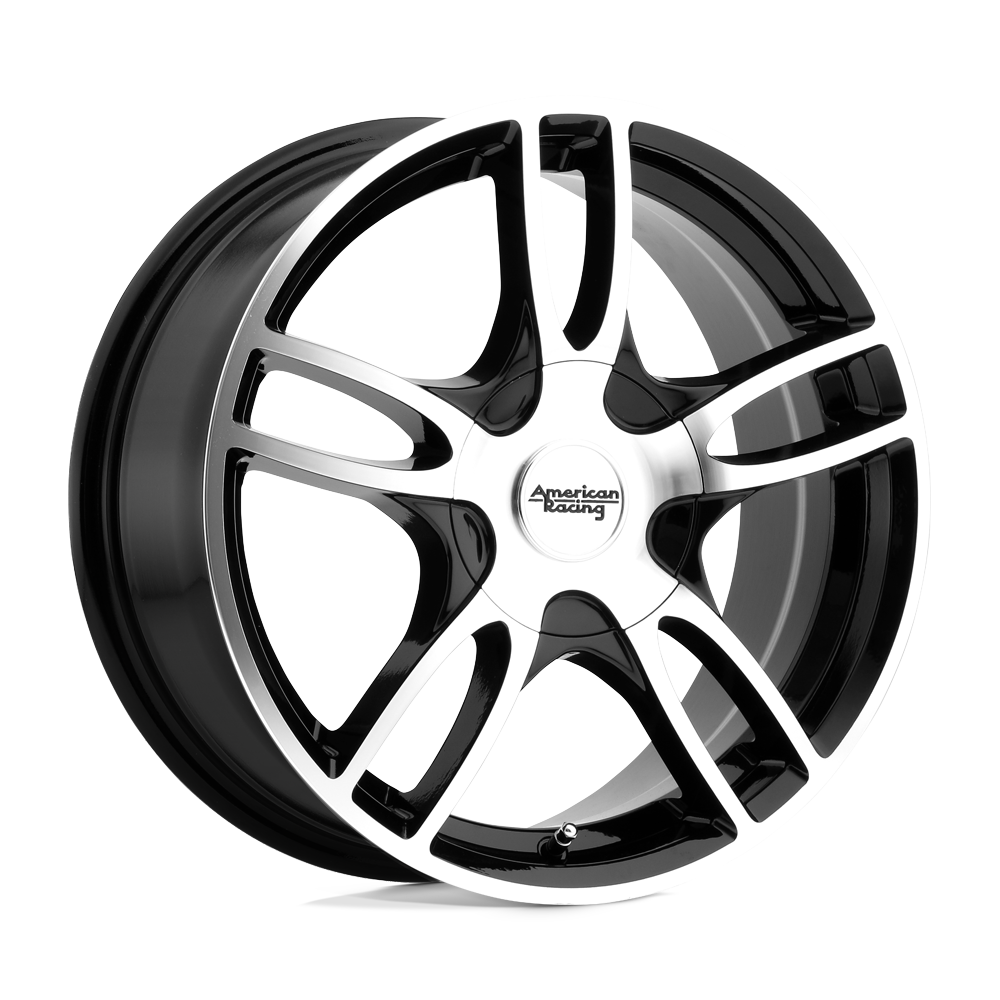 15x7 American Racing AR919 ESTRELLA 2 Gloss Blk Mach Wheel 5x100/5x105 (35mm)