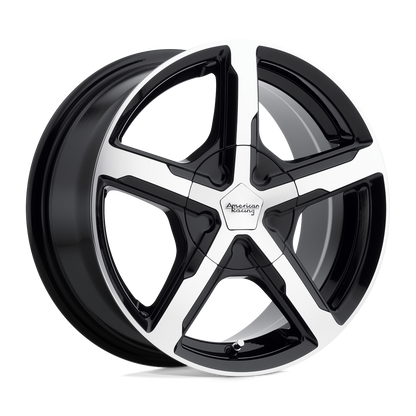 18x8 American Racing AR921 Trigger Gloss Black Machined Wheel 5x4.25 (15mm)