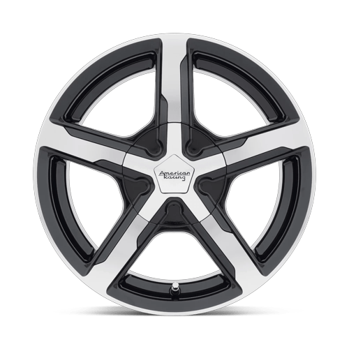 18x8 American Racing AR921 Trigger Gloss Black Machined Wheel 5x4.25 (15mm)