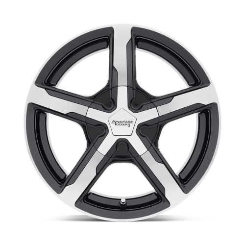 18x8 American Racing AR921 Trigger Gloss Black Machined Wheel 5x4.25 (15mm)