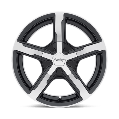 18x8 American Racing AR921 Trigger Gloss Black Machined Wheel 5x4.25 (15mm)