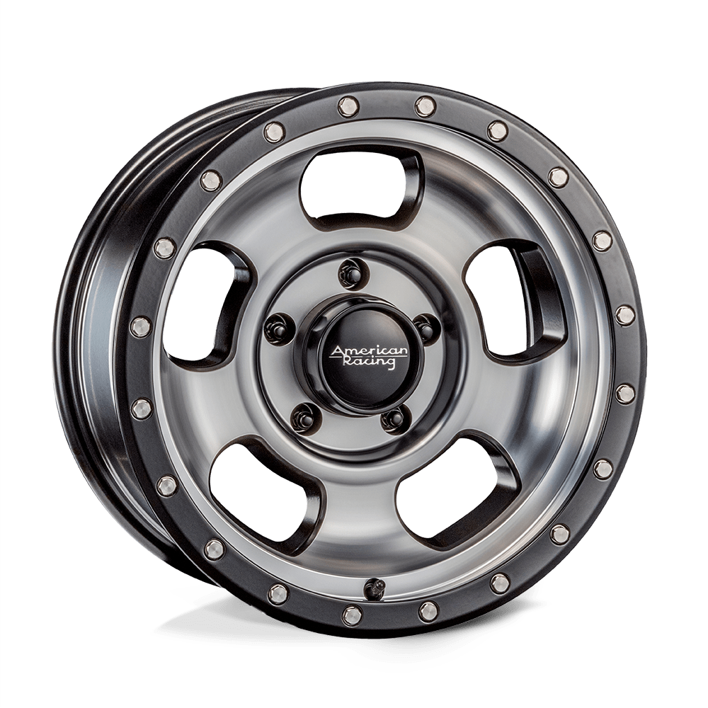 17x8 American Racing AR969 ANSEN OFFROAD Satin Blk Mach Wheel 5x5.5 (0mm)