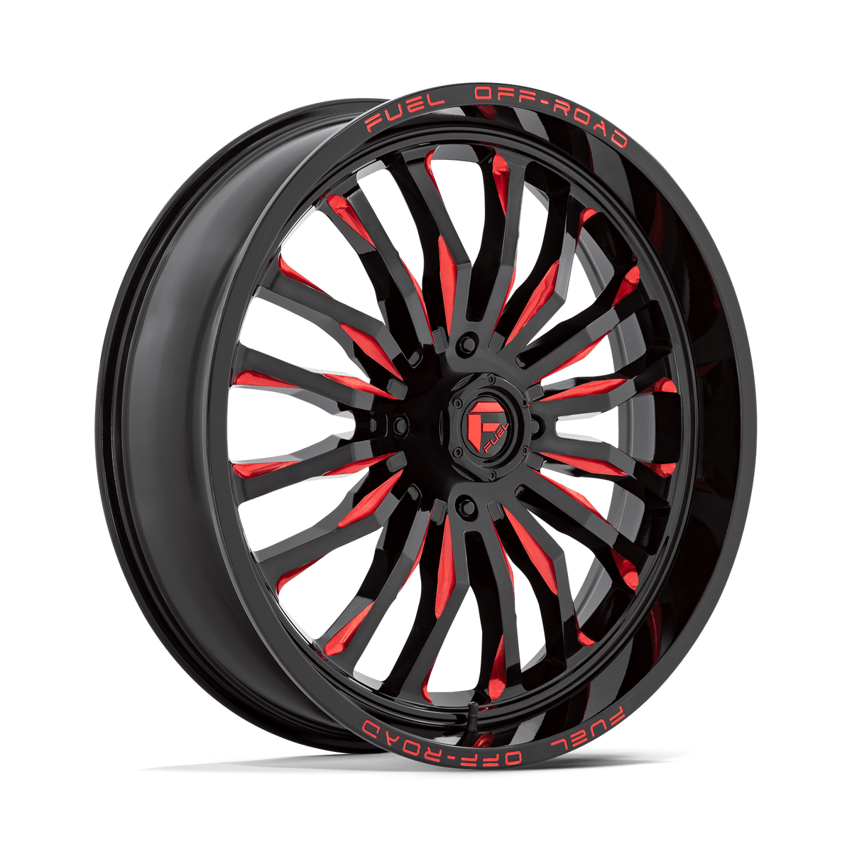 24x7 Fuel UTV D822 Arc UTV Gloss Black Milled Red Wheel 4x137 (13mm)