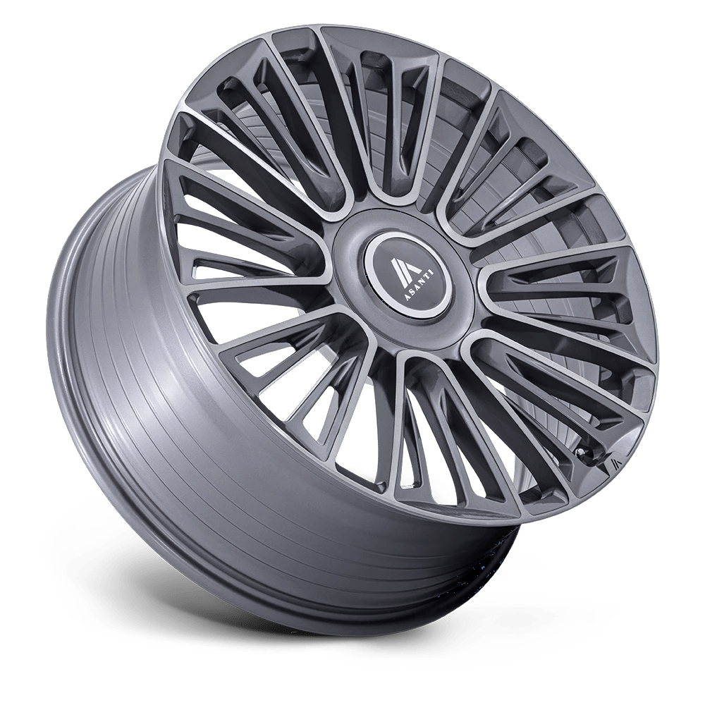 24x10 Asanti Black AB049 Premier Anthracite Brushed Wheel 5x120/5x130 (35mm)
