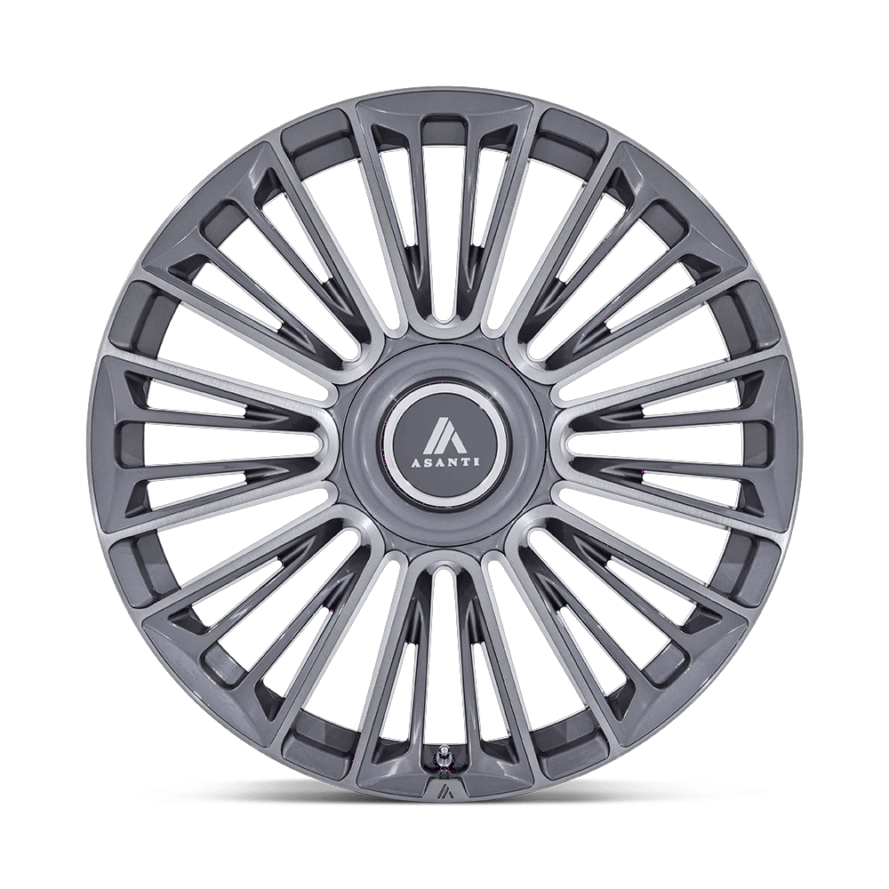 24x10 Asanti Black AB049 Premier Anthracite Brushed Wheel 5x120/5x130 (35mm)