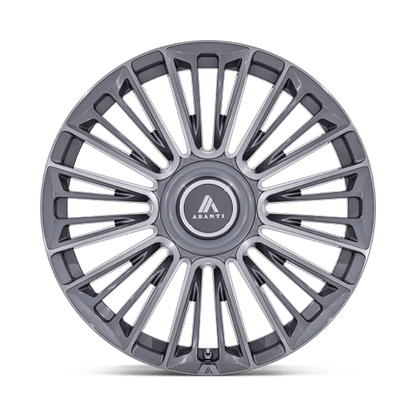 22x9.5 Asanti Black AB049 Premier Anthracite Brushed Wheel 6x120/6x132 (30mm)