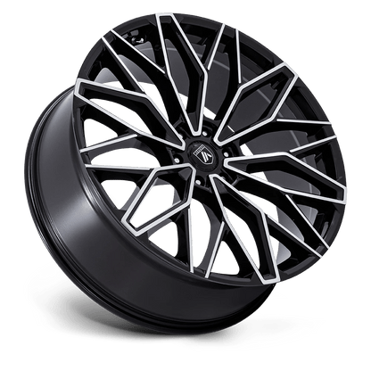 22x9.5 Asanti Black AB050 Mogul 6 Gloss Black Machined Face Wheel 6x135 (25mm)