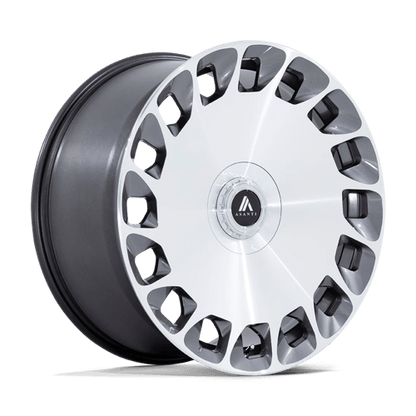 20x9 Asanti Black AB045 Aristocrat Platinum Mach Face Wheel 5x115/5x120 (15mm)