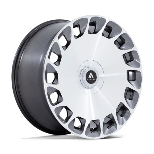 24x10 Asanti Black AB045 Aristocrat Platinum Mach Face Wheel 5x112/5x120 (35mm)