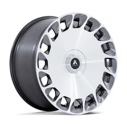 24x10 Asanti Black AB045 Aristocrat Platinum Mach Face Wheel 5x112/5x120 (35mm)