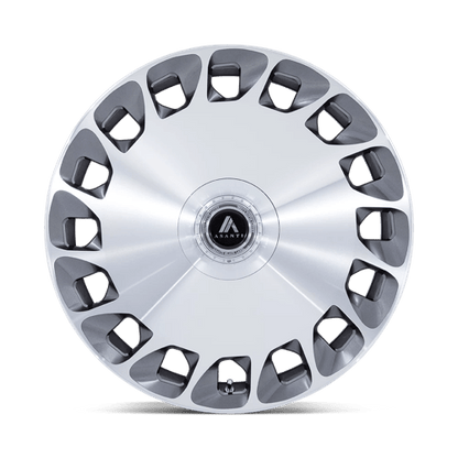 24x10 Asanti Black AB045 Aristocrat Platinum Mach Face Wheel 6x135/6x5.5 (30mm)