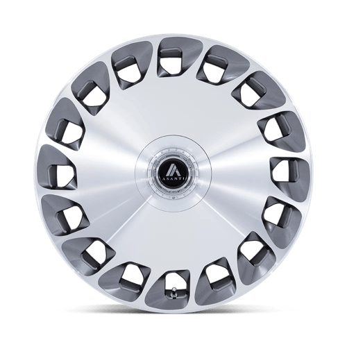 20x9 Asanti Black AB045 Aristocrat Platinum Mach Face Wheel 5x115/5x120 (15mm)