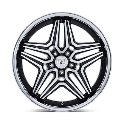 22x9 Asanti Black AB046 Duke Gloss Black Machined Wheel Blank (15mm)
