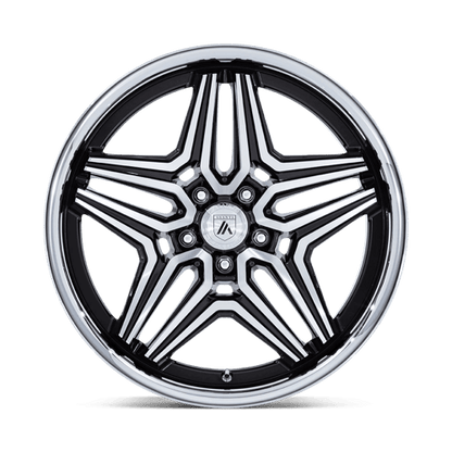 20x9 Asanti Black AB046 Duke Gloss Black Machined Wheel 5x4.5 (15mm)