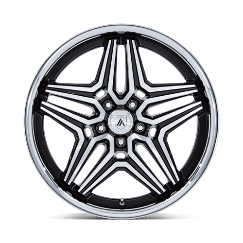 20x10.5 Asanti Black AB046 Duke Gloss Black Machined Wheel 5x4.5 (18mm)