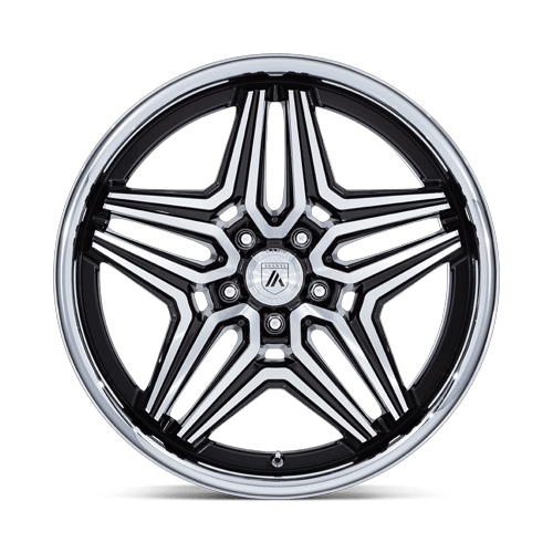 20x9 Asanti Black AB046 Duke Gloss Black Machined Wheel 5x4.5 (15mm)