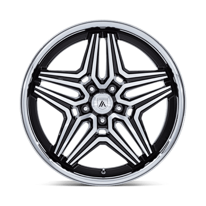 20x9 Asanti Black AB046 Duke Gloss Black Machined Wheel 5x4.5 (15mm)