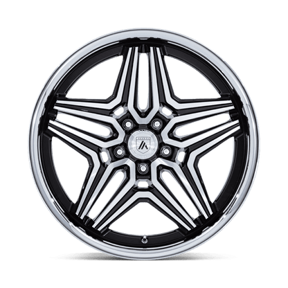20x10.5 Asanti Black AB046 Duke Gloss Black Machined Wheel 5x4.5 (18mm)
