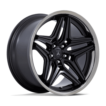 20x9 Asanti Black AB046 Duke Satin Black Double Dark Tint Lip Wheel 5x4.5 (15mm)