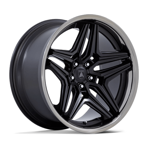 20x9 Asanti Black AB046 Duke Satin Black Double Dark Tint Lip Wheel 5x4.5 (15mm)