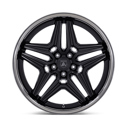 20x9 Asanti Black AB046 Duke Satin Black Double Dark Tint Lip Wheel 5x4.5 (15mm)
