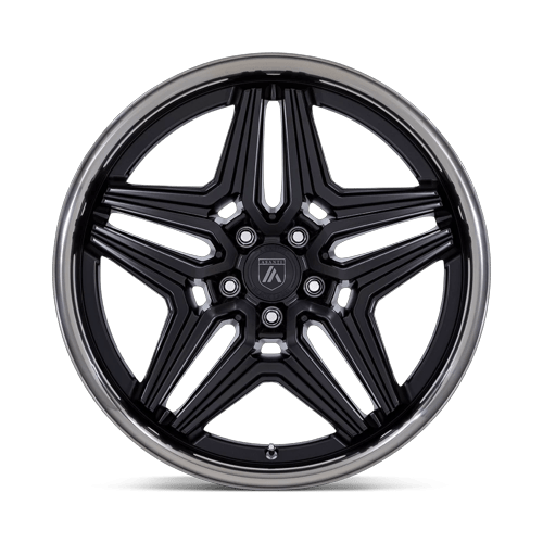 20x9 Asanti Black AB046 Duke Satin Black Double Dark Tint Lip Wheel 5x4.5 (15mm)