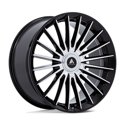 22x10.5 Asanti Black AB048 Viceroy Gloss Black Machined Face Wheel Blank (15mm)
