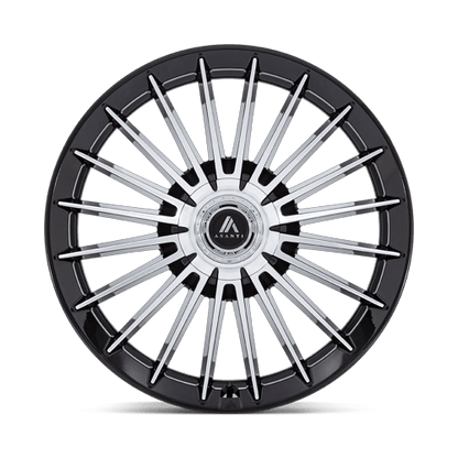 24x10 Asanti Black AB048 Viceroy Gloss Black W/ Machined Face Wheel Blank (20mm)