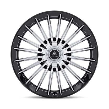 20x10.5 Asanti Black AB048 Viceroy Gloss Black Machined Face Wheel Blank (15mm)