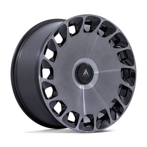 24x10 Asanti Black AB045 Aristocrat Black Mach Face DDT Wheel 5x112/5x120 (35mm)
