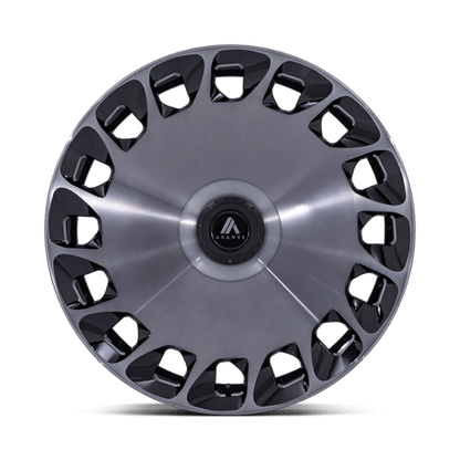 20x10.5 Asanti Black AB045 Aristocrat Black Mach DDT Wheel 5x115/5x120 (18mm)