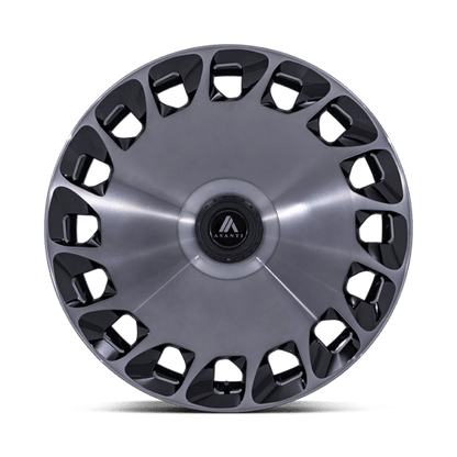24x10 Asanti Black AB045 Aristocrat Black Mach Face DDT Wheel 5x112/5x120 (35mm)
